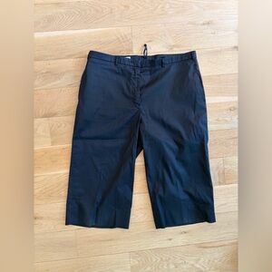 Jil Sander Black Straight-Leg Long Bermuda Shorts